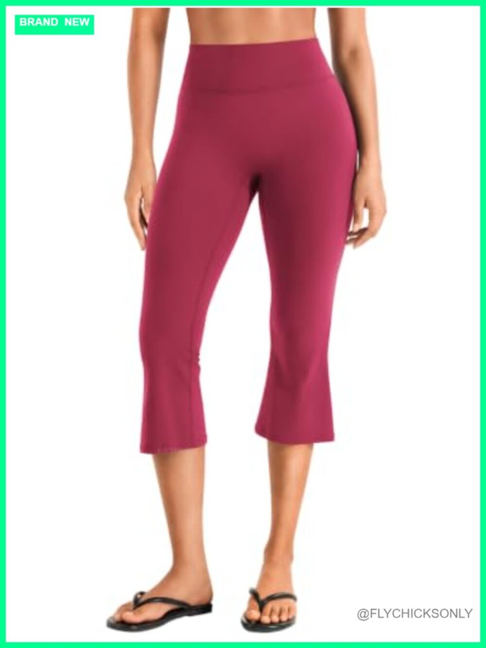 Capri Flare Leggings High Waist Bootcut Yoga Pants